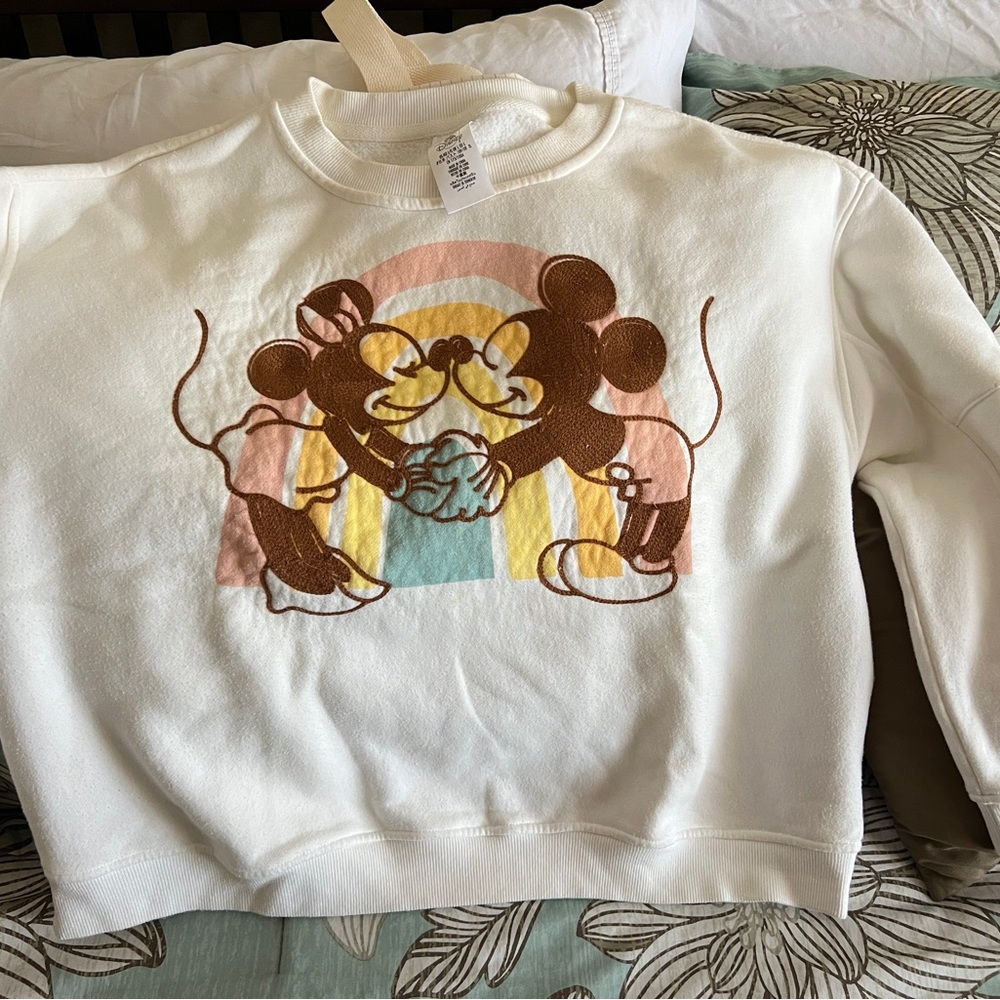 Disney Cream Sweatshirt with Iconic Design